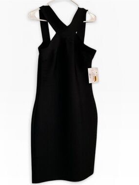 Siena Studio Black Cross-Back Midi Dress
